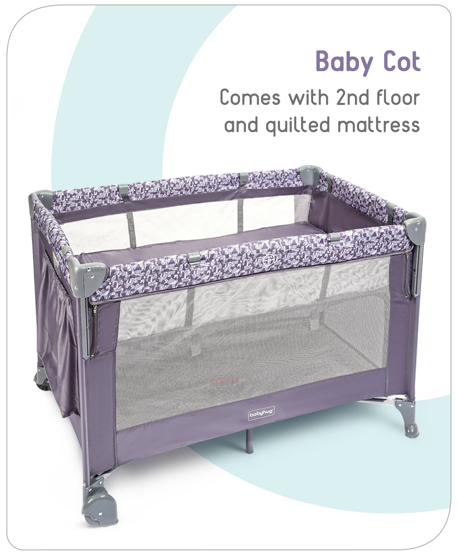 Babyhug Travel Cot - View 3